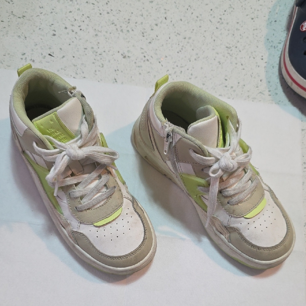 Zara Kids Sneakers in White and Lime